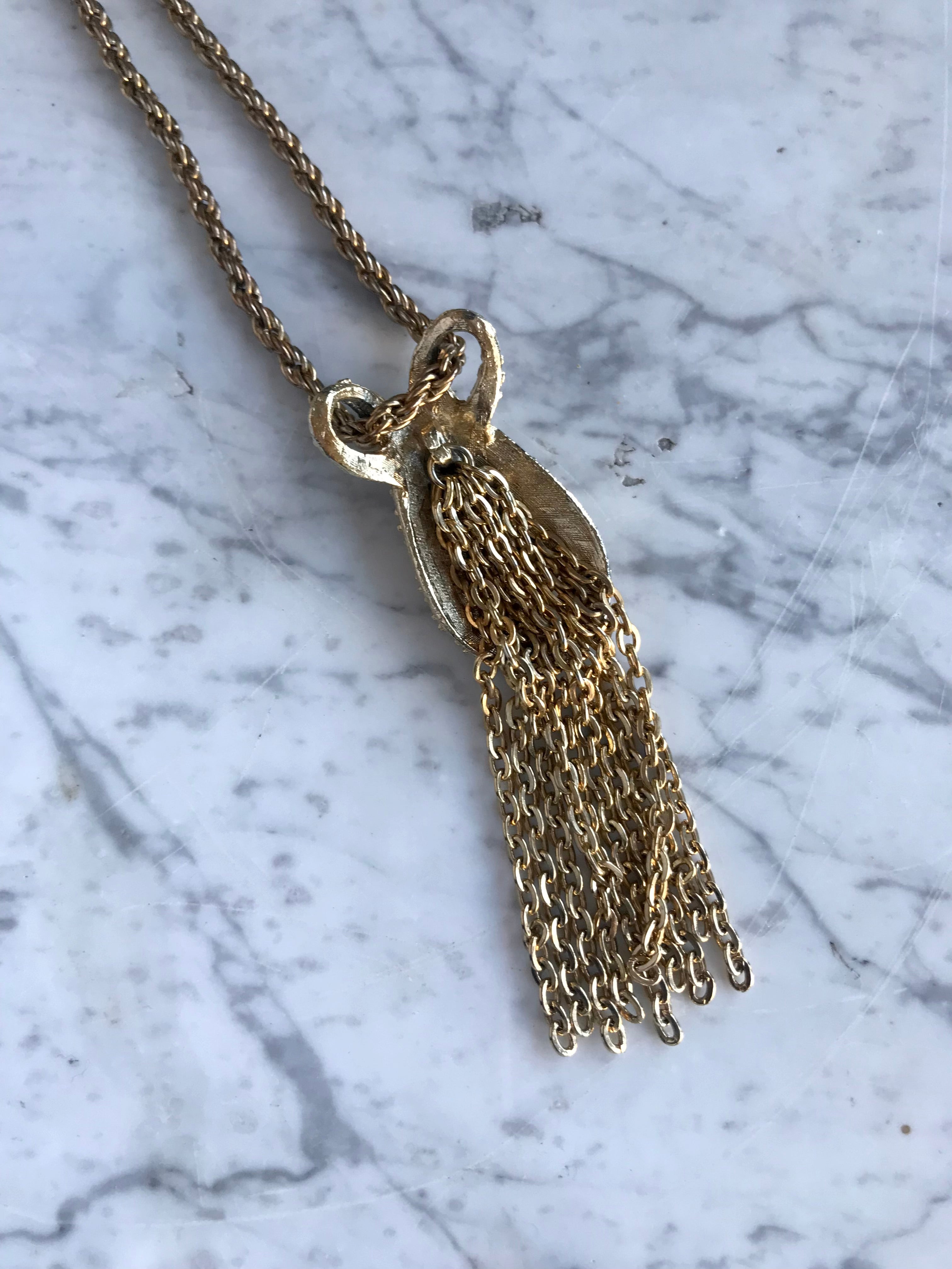 Gold Tone Tassel Necklace by MONET - MAKE Collectives